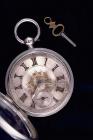Pocket watch, silver case, with watch key, from Waltham, Massachusets, United States, c1907