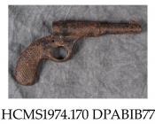 Air pistol, rusty remains, late 19th century