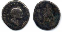 Coin, Roman, silver, found at Winchester, Hampshire, issued by Vespasian, 69 to 71.