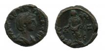 Coin, Roman, bronze, found at Gordon Avenue, Winchester, Hampshire, issued by Aurelian, 270 to 275.