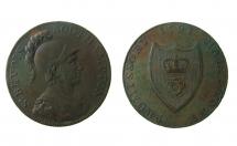 Token, copper alloy, issued by Taylor, Moody and Co at Southampton, Hampshire, 1791.