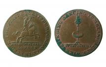 Token, copper alloy, issued at Lyceum, London, 1700 to 1799.