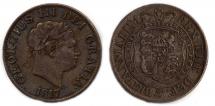 Coin, silver, issued by George III, 1817.
