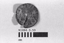 Coin, penny, part of a hoard found at White Lane, Greywell, Mapledurwell and Up Nately, Hampshire in 1989, issued by Henry III, minted by the moneyer Ricard in London, 1251-1272