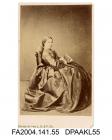 Photograph, copy of an earlier photograph or daguerrotype, Mrs Gosford, seated with a book in her hand, copy taken by The London Stereoscopic and Photographic Company, Londonvol 1, page 8