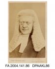 Photograph, Sir William Bovill, Chief Justice of the Common Pleas, head and shoulders, wearing legal dress, taken by John Watkins of Londonvol 1, page 14 - Judge, Counsel, Solicitors engaged, on the Trial, in the Court of Common Pleas