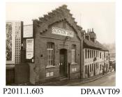 Photograph, black and white, showing an exterior view of the Salvation Army Hall, Amery Street, Alton, Hampshire, 1957