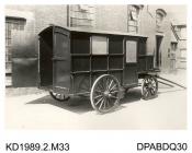 Photograph, black and white, showing a bucket van, built by Tasker and Co, Waterloo Foundry, Anna Valley, Abbotts Ann, Hampshire