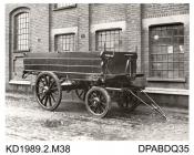 Photograph, black and white, showing a tractor trailer, built by Tasker and Co, Waterloo Foundry, Anna Valley, Abbotts Ann, Hampshire