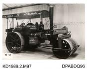Black and white showing a traction engine for Kaymat, Horsham, West Sussex, built by Tasker and Co, Waterloo Foundry, Anna Valley, Abbotts Ann, Hampshire, 1916