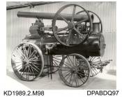Photograph, black and white, showing a 10hp portable steam engine, for W J Aldridge and Sons, built by Tasker and Co, Waterloo Foundry, Anna Valley, Abbotts Ann, Hampshire, 1899
