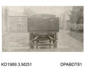 Photograph, black and white, showing a steam wagon, for Elgar Brett, Gordon Road, Canterbury, Kent, built by Tasker, Waterloo Iron Works, Anna Valley, Abbotts Ann, Hampshire