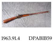 Air rifle, military, Repetier Winbuchse model M.1780, 11mm caliber, Girandoni design, with tubular magazine, made by Rigider, Copenhagen, Denmark c1800