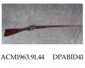 Gun, sporting gun, 14 bore using pinfire cartridges, made by J Beattie, 205 Regent Street, London