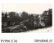 Photograph, black and white, showing railway track, Alton, Hampshire