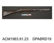 Carbine, Jacobs carbine, with four groove rifling, .524ins caliber, reproduction made in 1950s