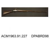 Fowling piece, flintlock shotgun, about 1800