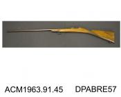 Gun, sporting gun, 16 bore, Soriano patent, made in Liege, Belgium, mid 19th century