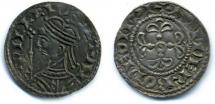 Coin, English, silver, issued by William I, moneyer, Anderbode, at Winchester, Hampshire, 1066 to 1087.
