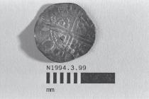 Coin, penny, part of a hoard found at White Lane, Greywell, Mapledurwell and Up Nately, Hampshire in 1989, issued by Henry III, minted by the moneyer Thomas at York, North Yorkshire, 1248-1250
