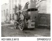 Photograph, black and white, showing a traction engine for Ceylon, built by Tasker and Co, Waterloo Foundry, Anna Valley, Abbotts Ann, Hampshire