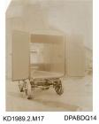 Photograph, sepia, showing a trailer, built by Tasker and Co, Waterloo Foundry, Anna Valley, Abbotts Ann, Hampshire