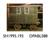 Caravan, horse drawn 'Maisonette' caravan, made by Hutchings, Winchester, Hampshire, 1919