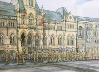 Farewell Parade for the Royal Army Pay Corps, Winchester 1992 by Kate Dicker