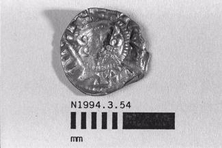 Coin, penny, part of a hoard found at White Lane, Greywell, Mapledurwell and Up Nately, Hampshire in 1989, issued by Henry III, minted by the moneyer Ricard in London, 1251-1272