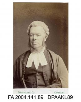 Photograph, Sir George Honeyman QC, barrister, head and shoulders, wearing legal dress, taken by The London Stereoscopic and Photographic Companyvol 1, page 14 - Judge, Counsel, Solicitors engaged, on the Trial, in the Court of Common Pleas