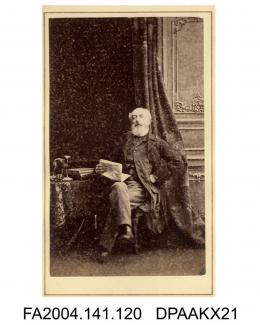 Photograph, Mr Charles Davidson, conveyancer, seated by a table, papers in handvol 1, page 17 - Counsel for Infant, during the various proceedings -