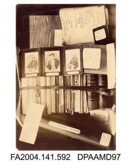 Photograph, some of the photographs, briefs, documents and letters held by Mr Henry Hawkins QC during the Tichborne v Lushington trialvol 1, page 72