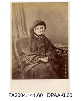 Photograph, The Dowager Lady Tichborne, seated by a table, taken by William Savage of Winchestervol 1, page 9
