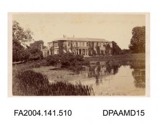 Photograph, Tichborne House viewed from the lake, after the alterations 1n 1864, taken by William Savage of Winchestervol 1, page 62 - Views connected with the Trials.