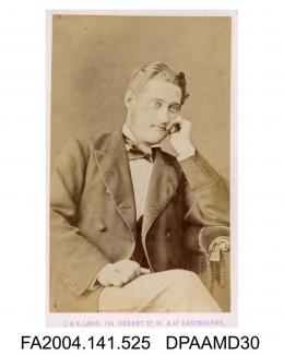 Photograph, Mr William Docwra, hosier, seated, taken by G and R Lavis of London and Eastbourne, 25 August 1875vol 1, page 63 - The Jury for Regina v Castro
