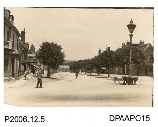 Photograph, sepia, showing Broad Street, Alresford, Hampshire