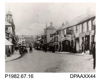 Photograph, black and white, showing Bridge Street, Andover, Hampshire