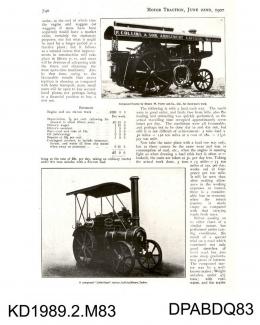 Photograph, black and white, showing Motor Traction Book p740, 22 June 1907