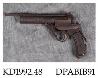 Air pistol, parts, Made by Webley Richards and Co, London, about 1909