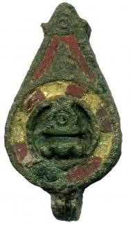 Seal box from Staple Gardens, Winchester, Hampshire. Excavated by Winchester Archaeology Section, 1972-1974.