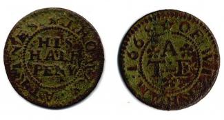 Trade token issued by Thomas Atkines of Wickham.